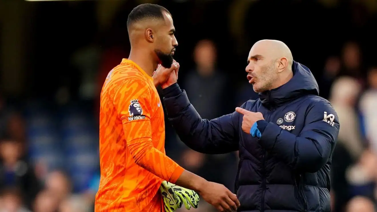 Chelsea player 'recovering mentally and physically' as Maresca makes huge starting XI call 1 Chelsea goalkeeper Robert Sanchez and also Enzo Maresca after a match