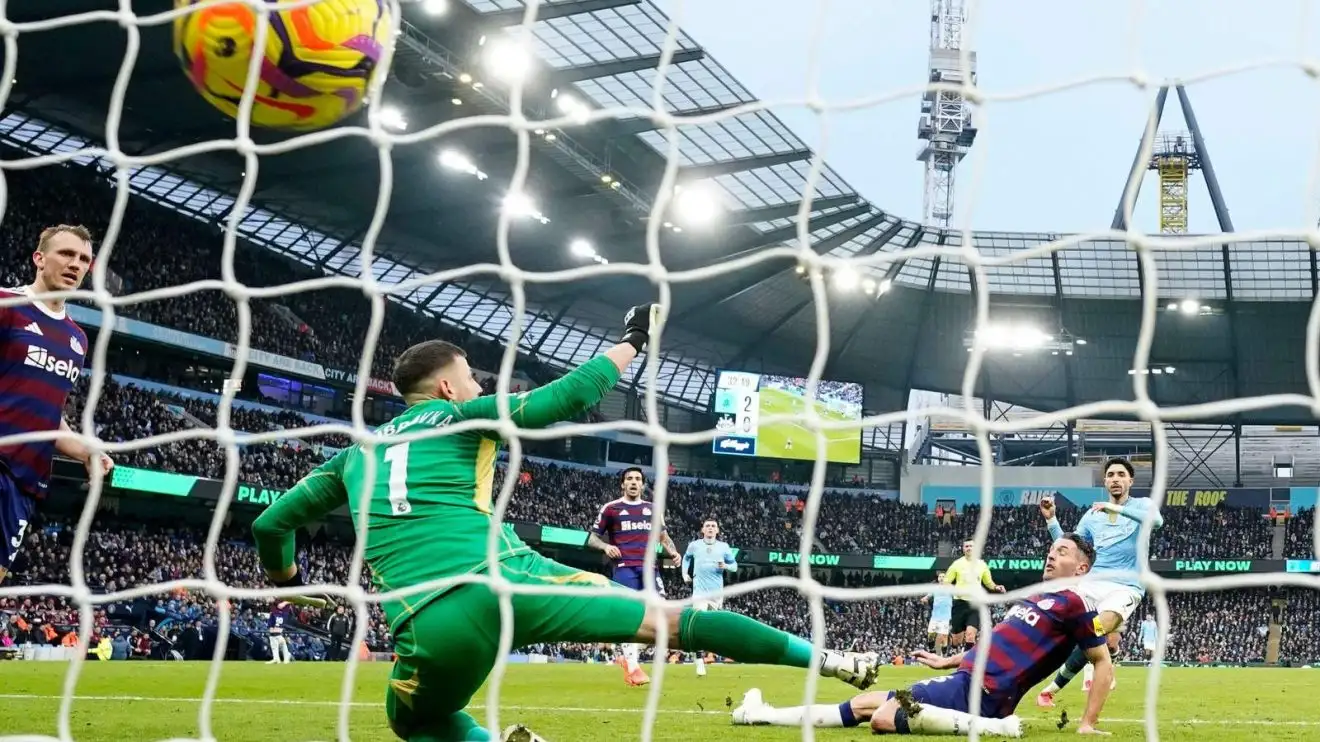 Omar Marmoush completes his hat-trick in a 4-0 Premier League win for Manchesster City against Newcastle in the Premier League