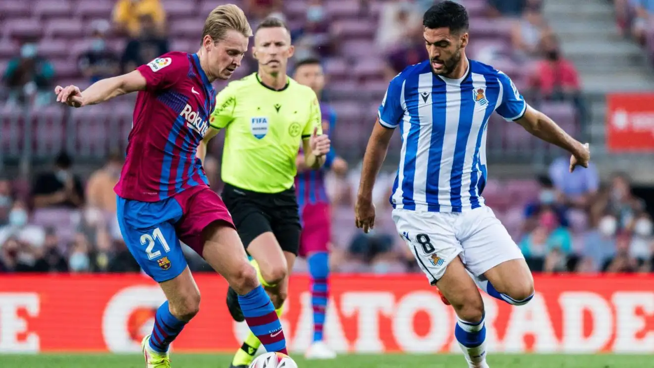 Barcelona offer Arsenal, Liverpool, Man Utd, Man City, Chelsea chance to sign Frenkie de Jong 1 Frenkie de Jong and also Mikel Merino throughout a match