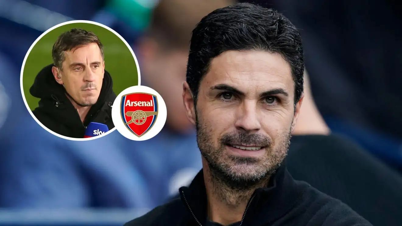 Neville claims Arsenal are 'getting what they deserve' in the Premier League title race vs Liverpool 1 Arsenal top pet Mikel Arteta and also Gary Neville