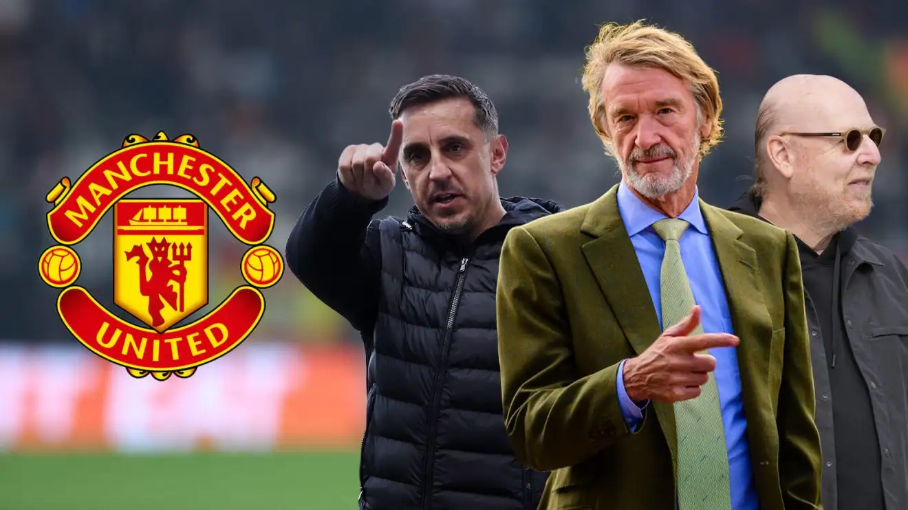 Neville defends 'desperate decisions' from Ratcliffe at Man Utd after 'absolute s****fest' from Glazers 1 Male Utd trio Gary Neville,Sir Jim Ratcliffe and also Avram Glazer