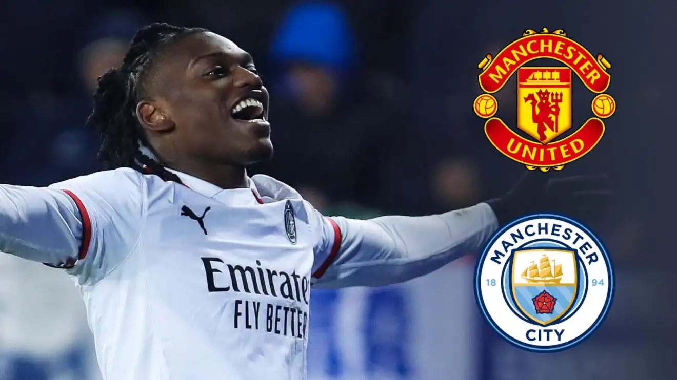 Man Utd to 'fight' Man City in '£58m derby' as 'galactico' is 'taken away' from Barcelona 1 Male Utd transfer target Rafael Leao