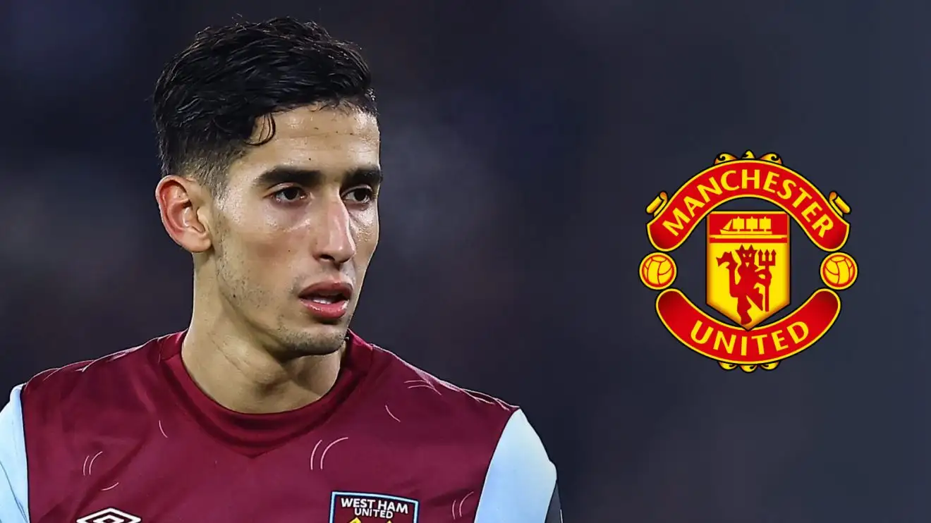 Man Utd 'want' to seal shock swoop for West Ham star with Red Devils looking to hijack Sociedad deal 1 Male Utd transfer target Nayef Aguerd