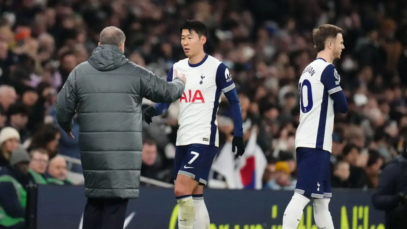 Postecoglou bust-up with Tottenham player mooted as Spurs board reveal 'deep concern' 1 Tottenham trio Ange Postecoglou Boy Heung-minutes and James Maddison