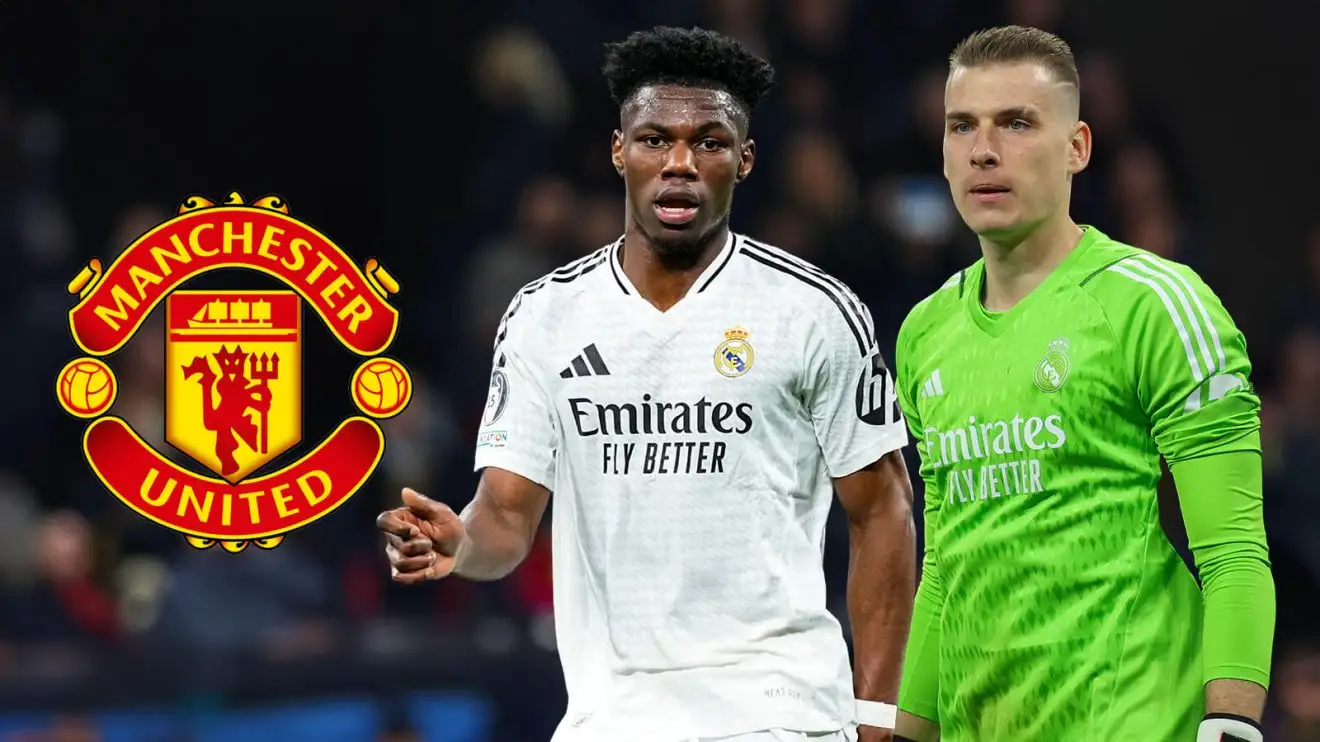 Man Utd to make shock double offer for two Real Madrid stars in £110m 'investment' 1 Guy Utd transmit targets Aurelien Tchouameni and Andriy Lunin