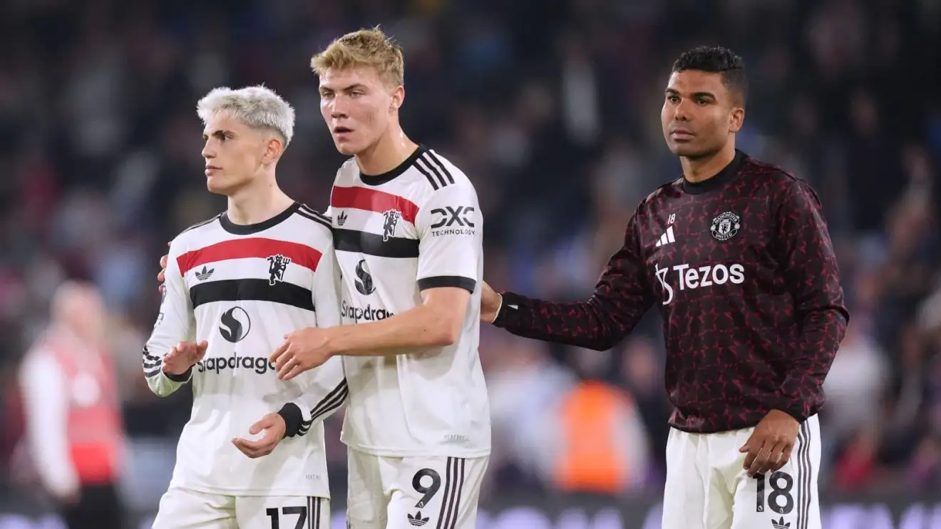 Man Utd star 'shocked' at Ratcliffe interview 'takes offence' as INEOS 'realise only' option to 'get him out' 1 Guy Utd Garnacho Hojlund Casemiro