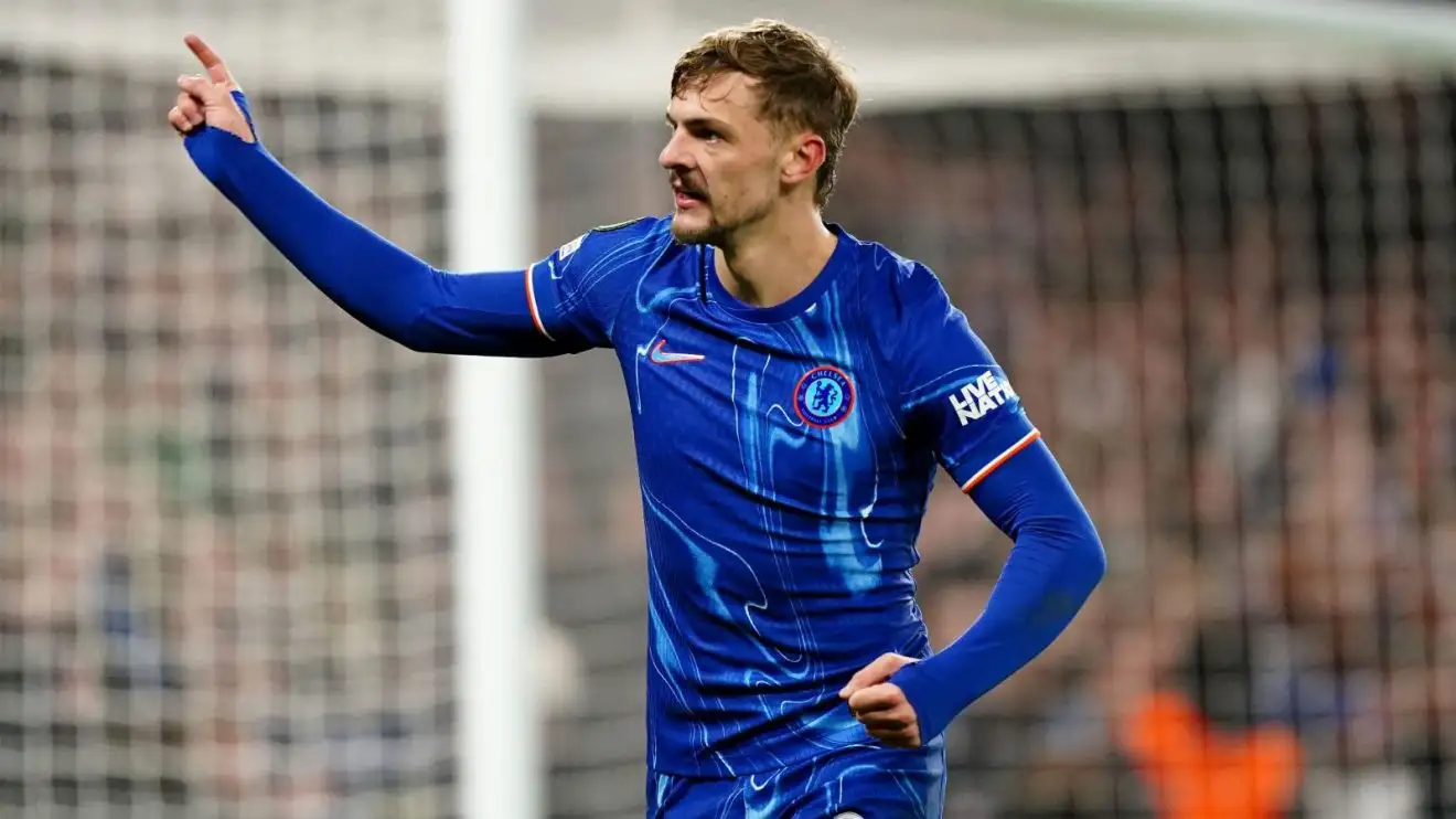 Chelsea advance against Copenhagen 1 Chelsea midfielder Kiernan Dewsbury-Hall celebrates his aspiration