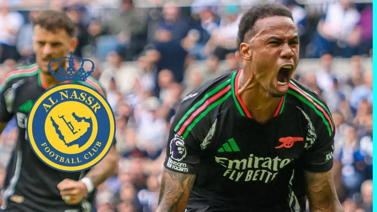 'Key' Arsenal player 'approached' by Saudi club 1 Gabriel Magalhaes (Medley) and also the Al-Nassr badge