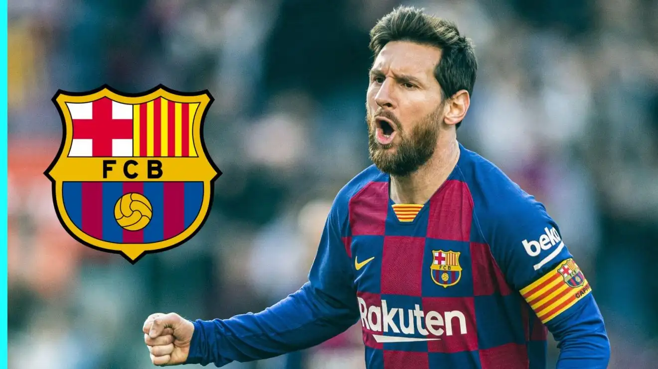 Barcelona want to bring Lionel Messi back to the Camp Nou 1 Lionel Messi and the Barcelona badge