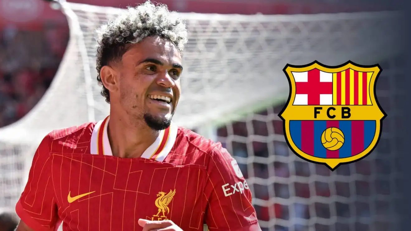 Liverpool star Luis Diaz 'wants to join' Barcelona 1 Liverpool winger Luis Diaz and also the Barcelona badge