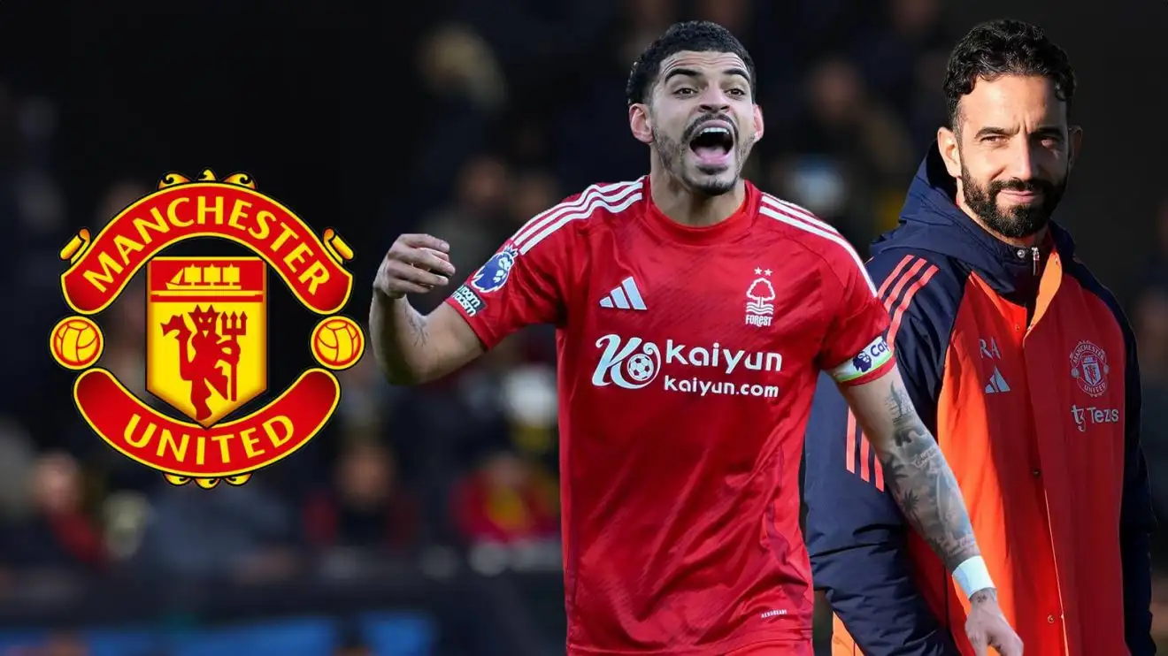 Man Utd boss Amorim 'big fan of' Nottingham Forest sensation 1 Morgan Gibbs-White and Ruben Amorim using the Individual Utd badge