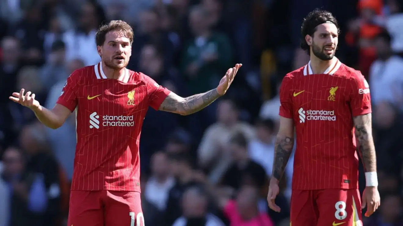 Liverpool 'definitely' only keeping eight players 1 Liverpool players Alexis Mac Allister and also Dominik Szoboszlai react against Fulham