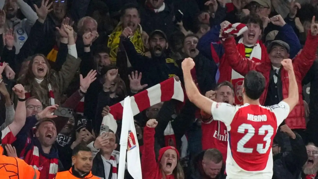 Arsenal fear Bernabeu referees but Arteta delivered 'greatest' Emirates night v 'grindball merchants' 1 Arsenal player Mikel Merino commemorates through the fanatics after scoring versus Real Madrid
