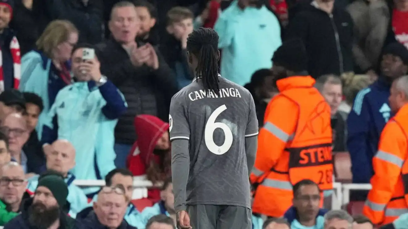 Arsenal: Real Madrid 'head loss' slammed as 'stupid' with Gunners 'beating' taking its toll 1 Eduardo Camavinga, Real Madrid, April 2025