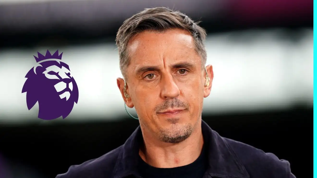 Gary Neville ‘frightened’ prediction over the Premier League’s £100m problem 1 Gary Neville and the Premier League badge