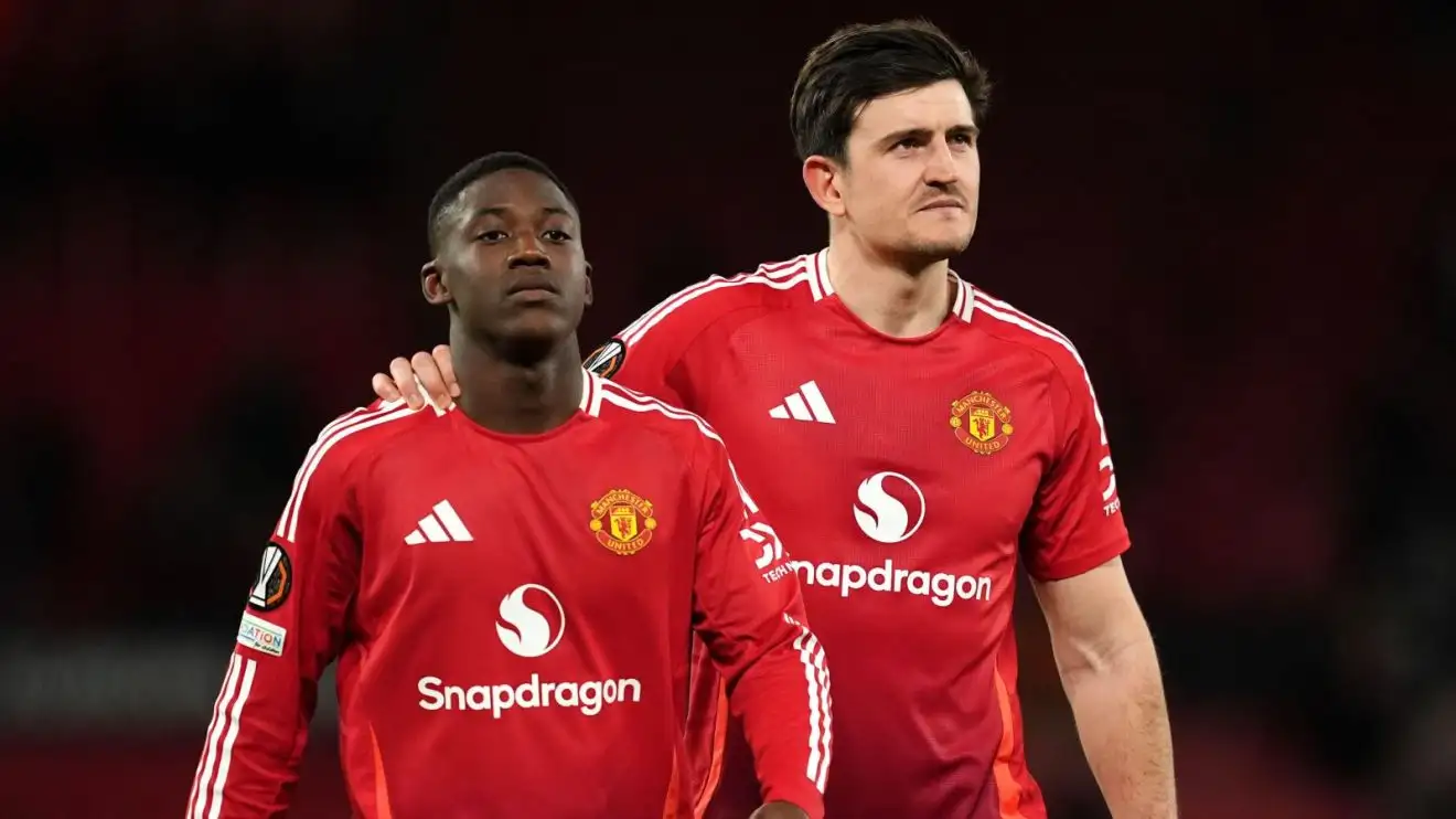 Manchester United should drop three Lyon heroes 1 Manchester Joined players Kobbie Mainoo and also Harry Maguire