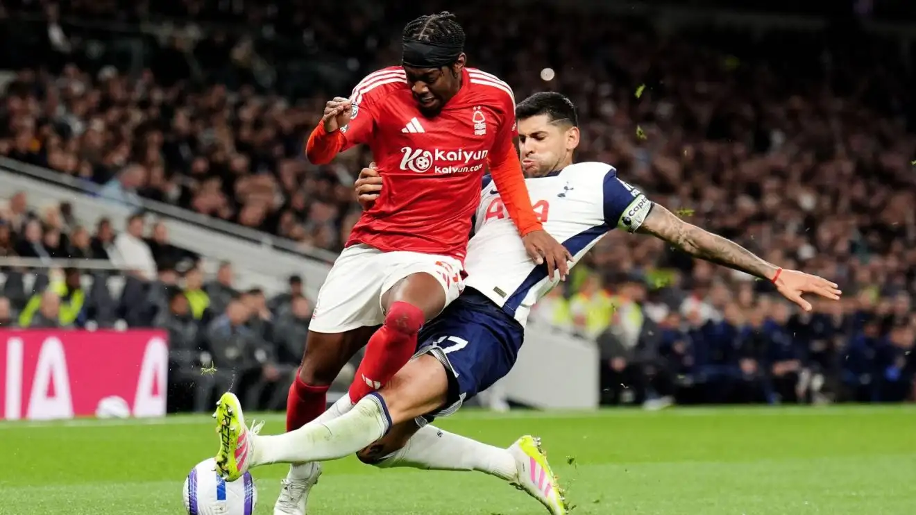 Potter set for sack as West Ham fan 'literally shaking with rage' 1 Nottingham Woodland onward Anthony Elanga is sustained by Tottenham protector Cristian Romero