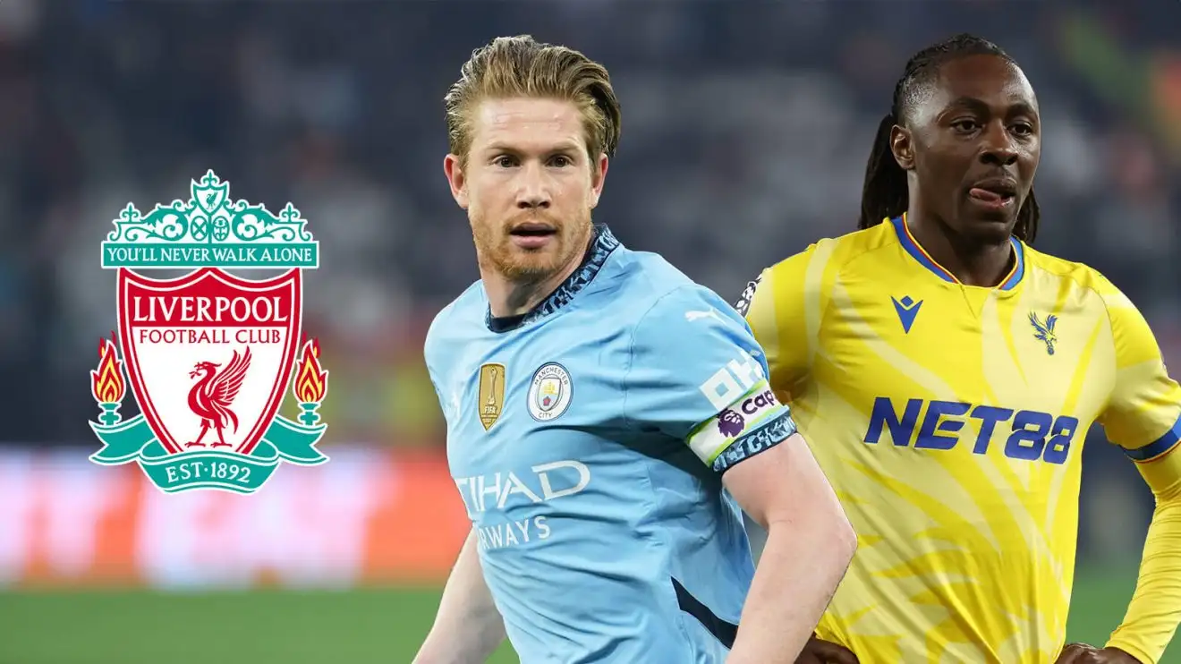 Kevin de Bruyne to replace Trent at Liverpool? 1 Kevin de Bruyne and also Eberechi Eze via Liverpool badge