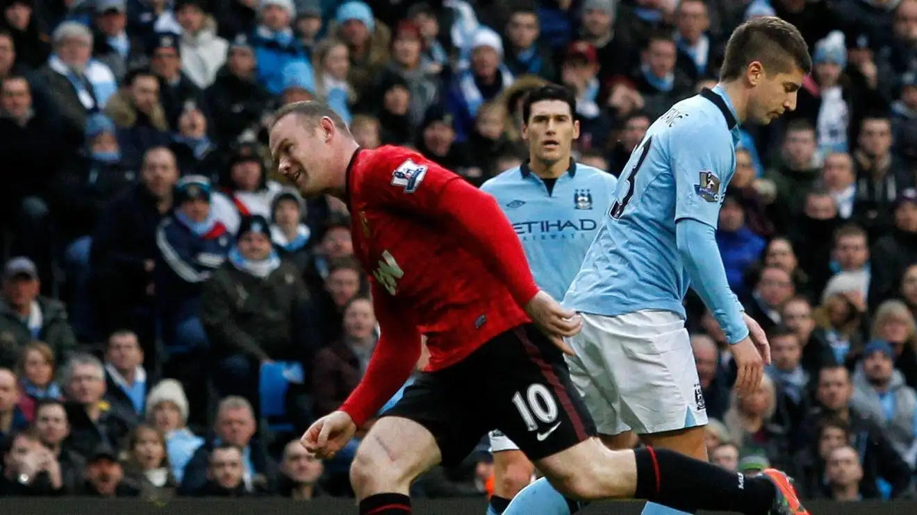Wayne Rooney claims Man City win should be 'looked into' as Jamie Carragher calls for '116th charge' 1 Wayne Rooney scoring against Male Metropolitan enclosure