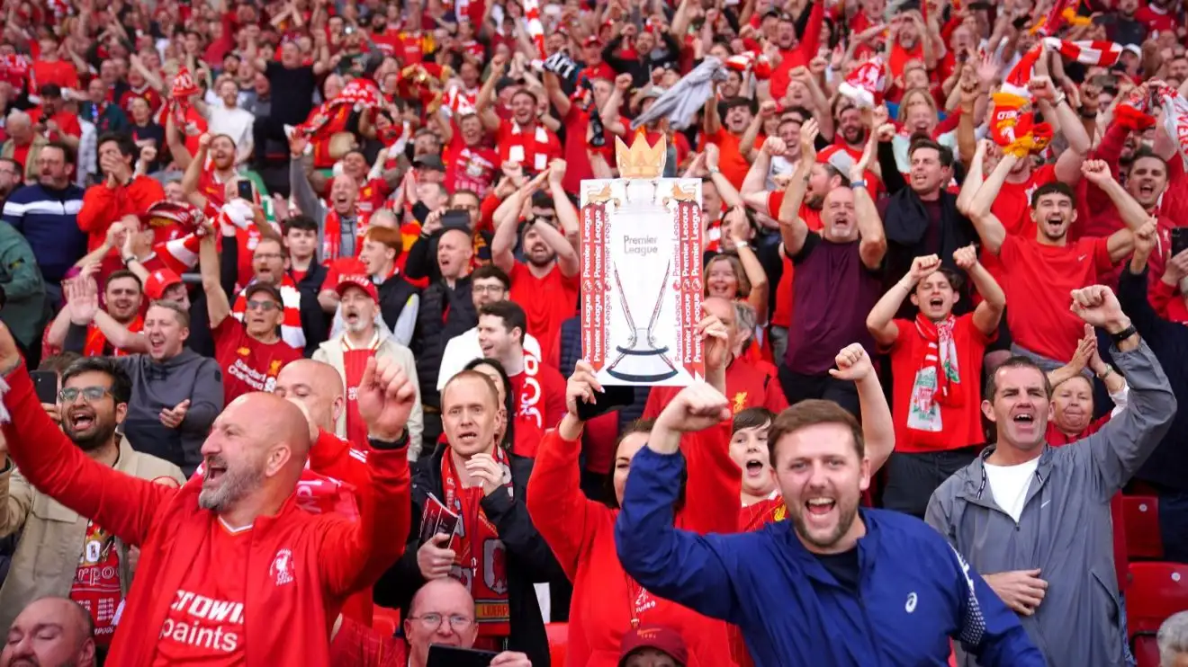 Liverpool fans 'dine out on all the tears' of rival supporters 1 Liverpool followers rejoice Premier League title