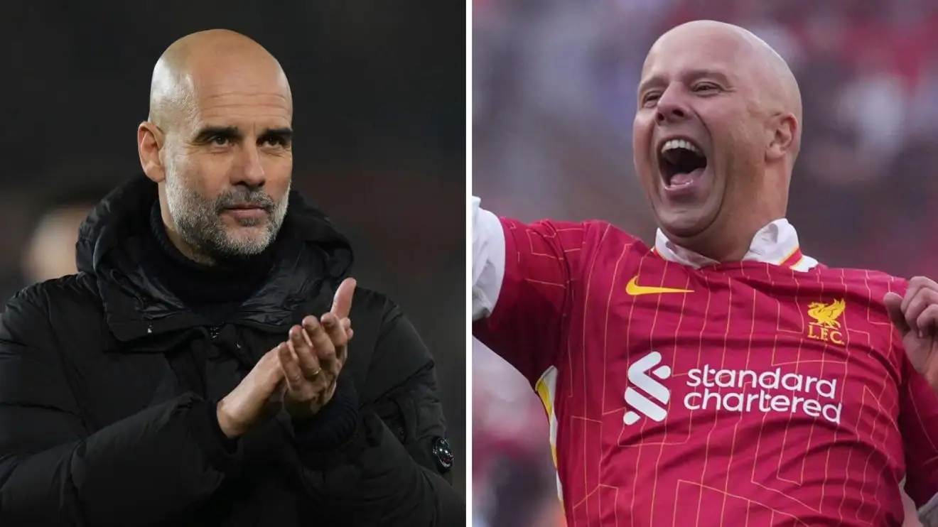Liverpool sent 'one year' warning as Pep Guardiola veils threat in 'deserved' congratulation 1 Pep Guardiola, Arne Slot