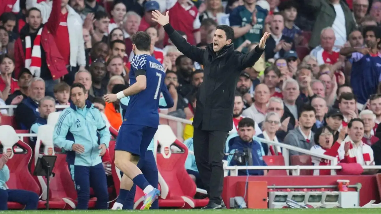 Stoke-like Arsenal 'pussy-footing around' exposed as Mikel Arteta 'outcoached' - Football365 1 Mikel Arteta during Incorporation v PSG