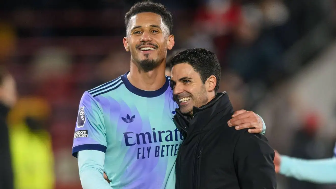 Arsenal 'pursue agreement' with Real Madrid target as Ornstein confirms his new contract stance 1 Arsenal protector and boss William Saliba and Mikel Arteta express joy a win
