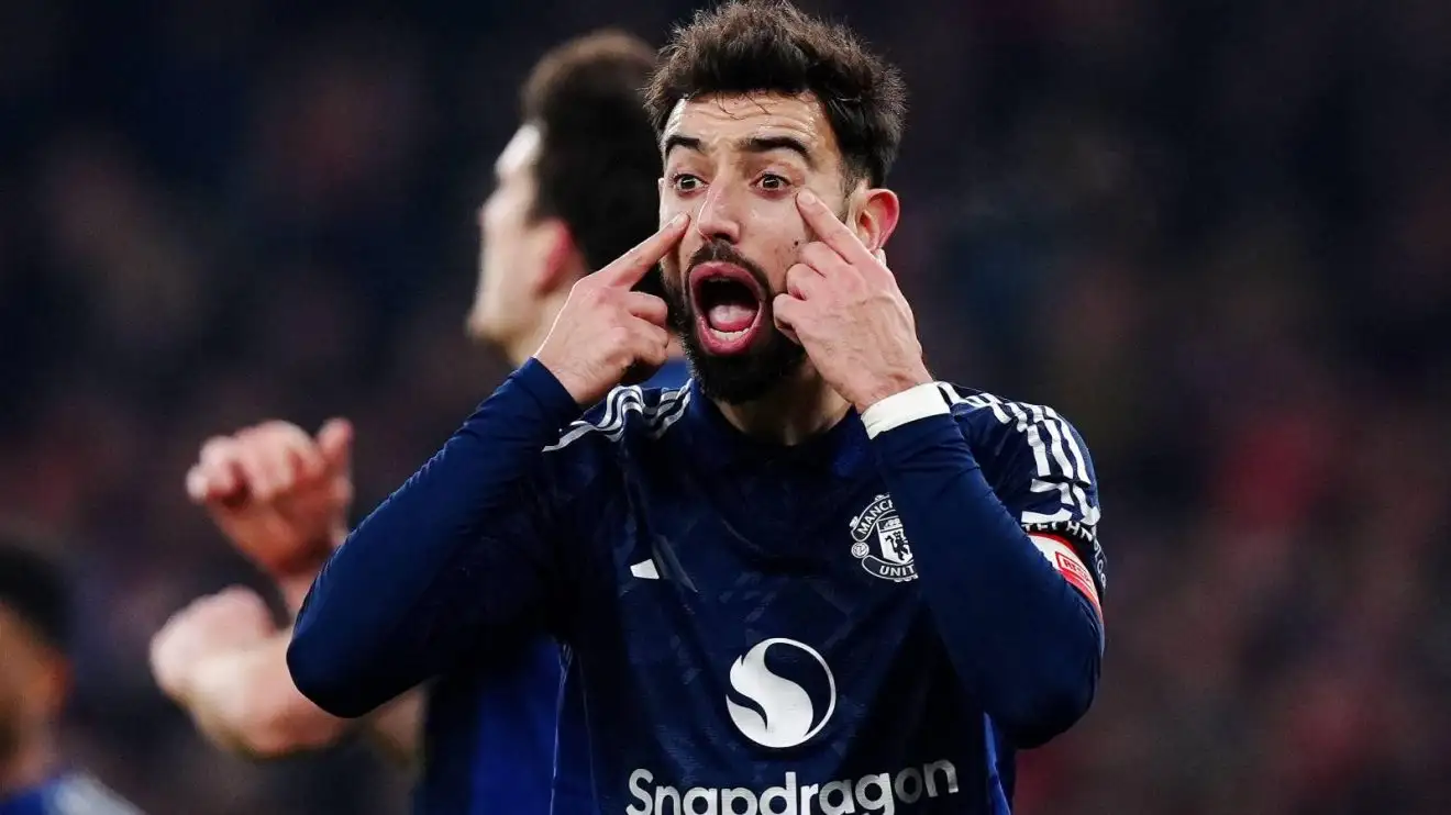 Man Utd could lose Bruno Fernandes with enticing price revealed 1 Man Utd captain Bruno Fernandes motions throughout a gallery