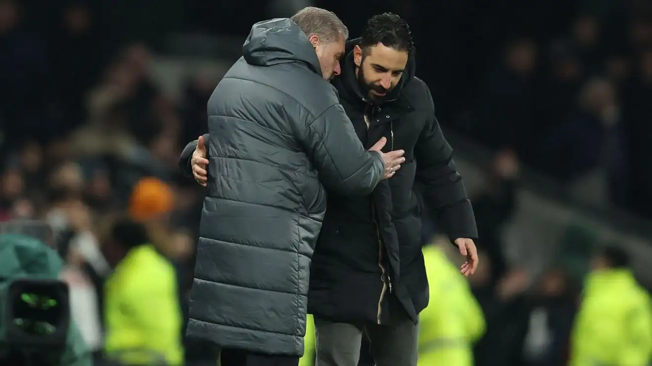 Man Utd vs Spurs winner named for one key reason amid 'illogical' Scholes prediction 1 Male Utd Tottenham Amorim Postecoglou