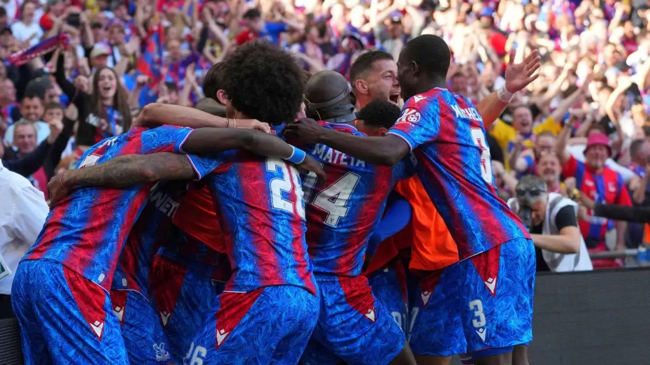 Palace beat City to claim first major trophy in FA Cup final 1 Crystal Palace players announce joy their objective in the FA Mug last