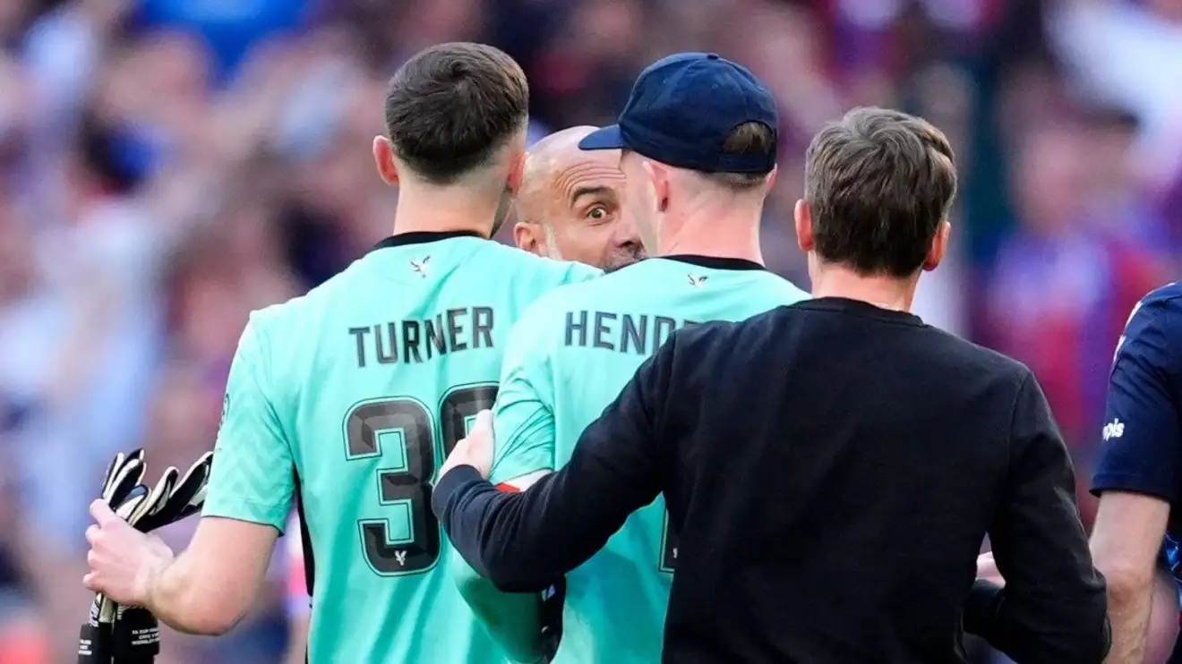 Guardiola's FA Cup final blast at Palace's Henderson revealed after furious Man City boss rant 1 Guy Urbane elevation mutt Pep Guardiola and Dean Henderson