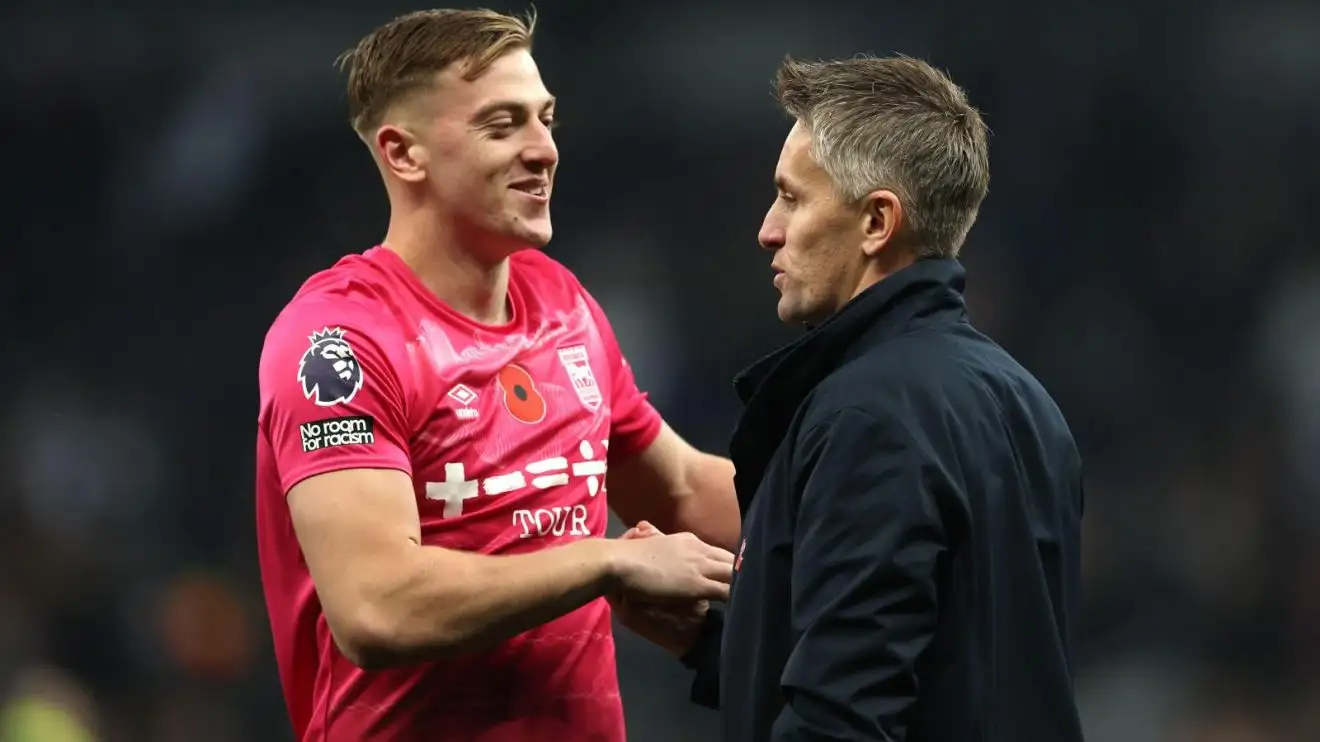 Delap 'given permission' to join Man Utd after McKenna admission 1 Liam Delap and also Kieran McKenna after a match