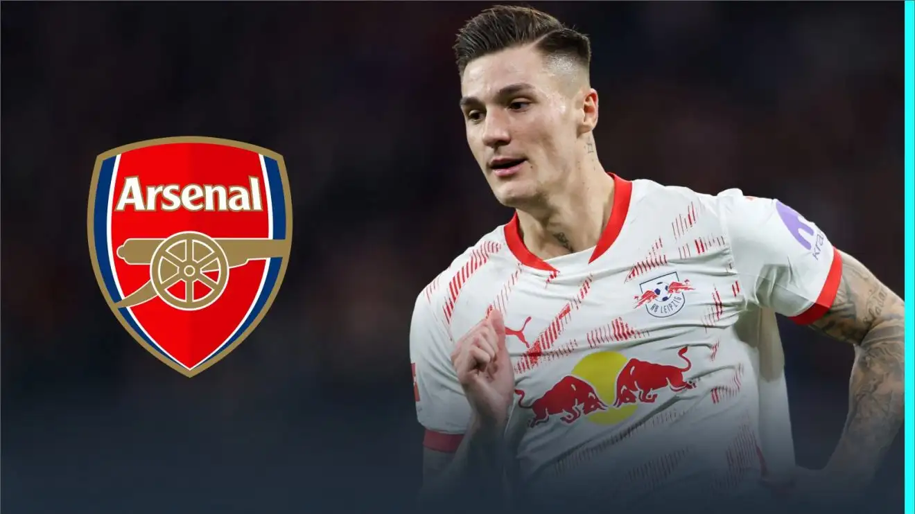 Arsenal take big step towards 21-goal Euro striker as 'agreement reached' and optimism clear 1 Benjamin Sesko with the Mishmash badge