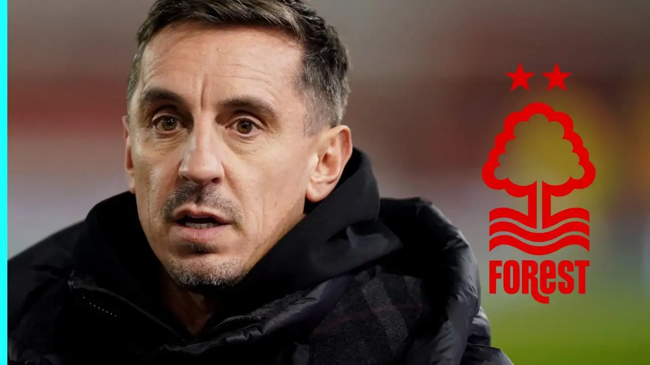 Gary Neville issues Nottingham Forest statement 1 Gary Neville with the Nottingham Woodland badge