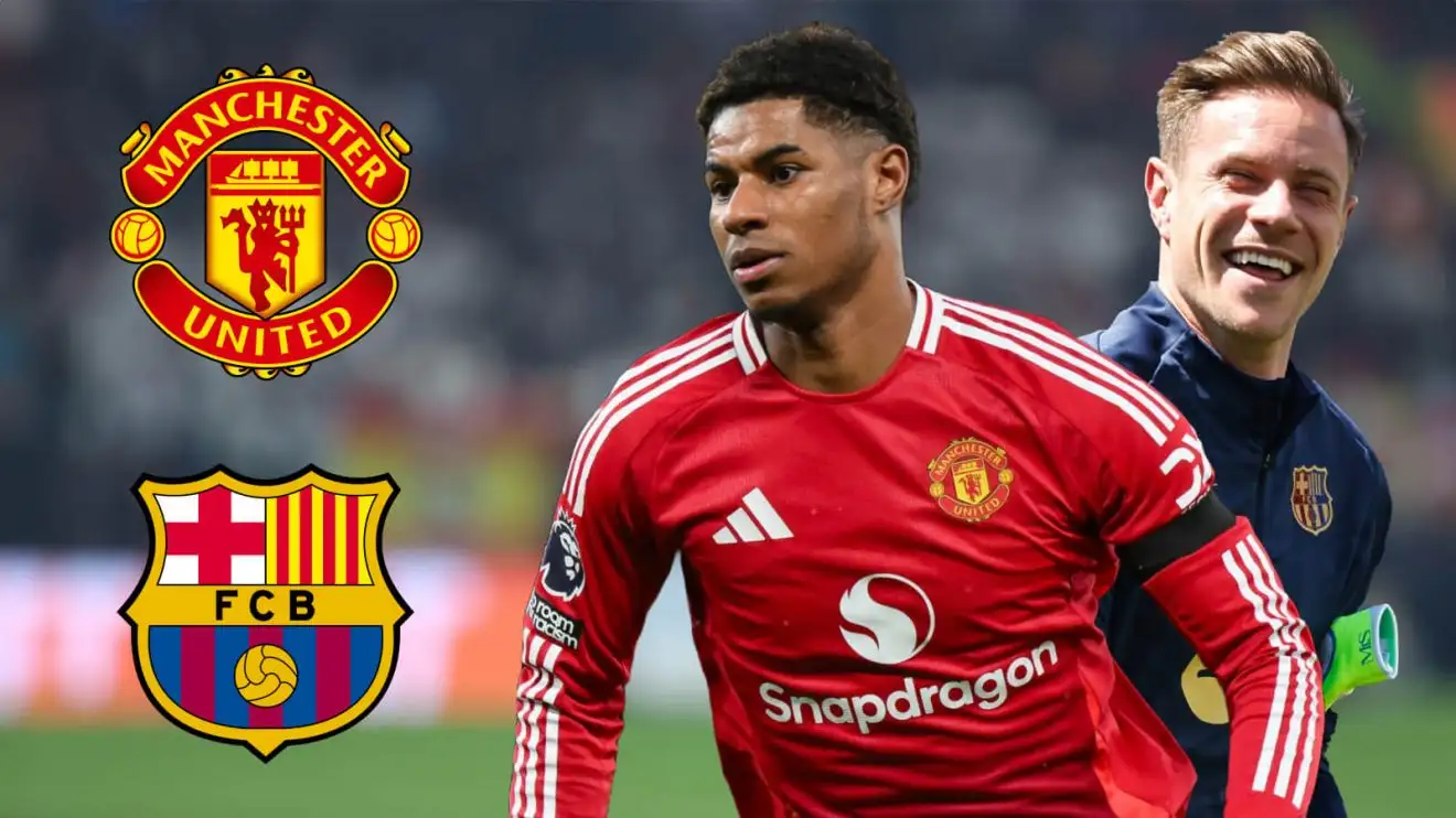 Barcelona 'offer' replacement for Man Utd flop in Marcus Rashford swap deal 1 Male Utd forward Marcus Rashford and Marc-Andre Ter Stegen