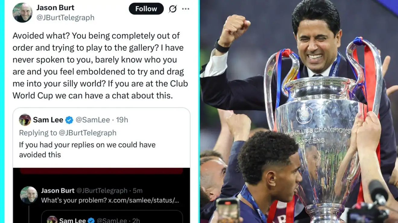 The three words that could lead to Club World Cup fisticuffs 1 A Telegraph post on X including a attach to a hunk by Jason Burt next off to an pic of PSG being glad their Victors League triumph.