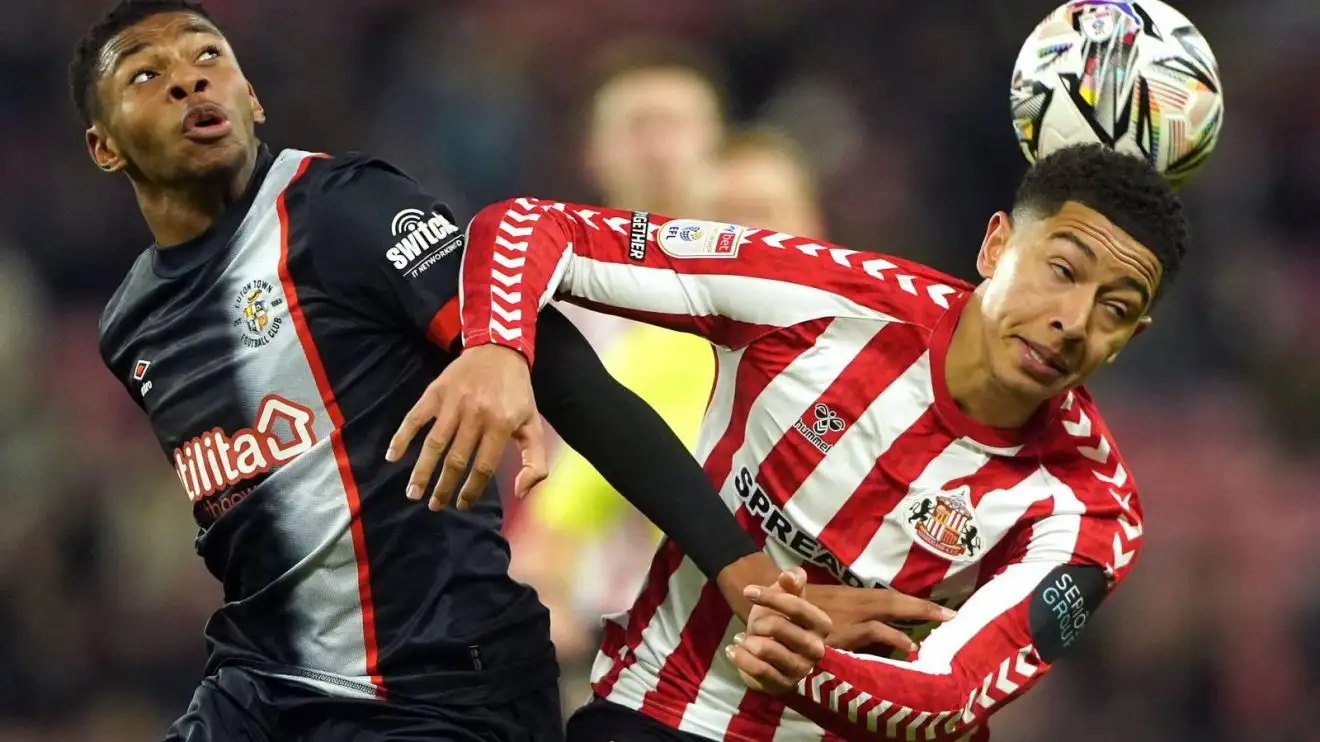 Jobe Bellingham set to follow Jude's footsteps with Dortmund transfer 1 Jobe Bellingham completes for a header with a Luton player