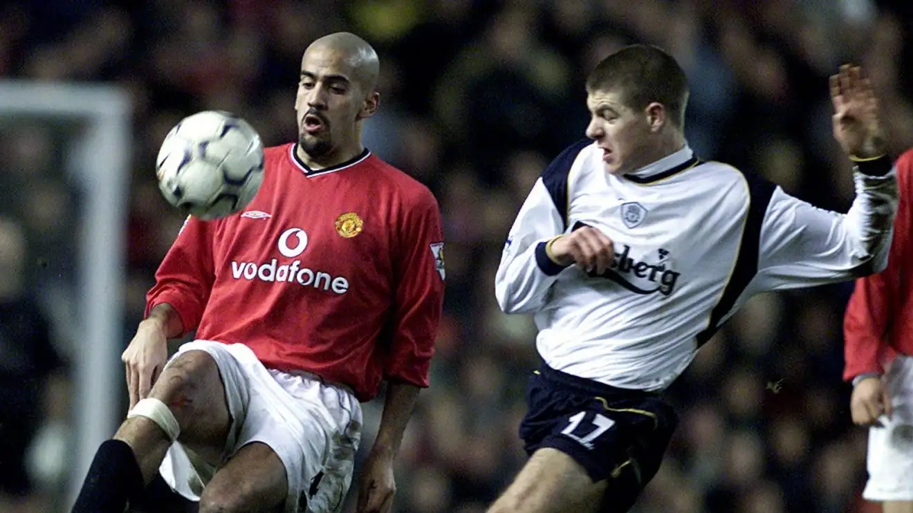 Liverpool repeating Man Utd and Newcastle club-record transfer mistakes 1 Guy Utd midfielder Juan Sebastian Veron takes on Liverpool player Steven Gerrard