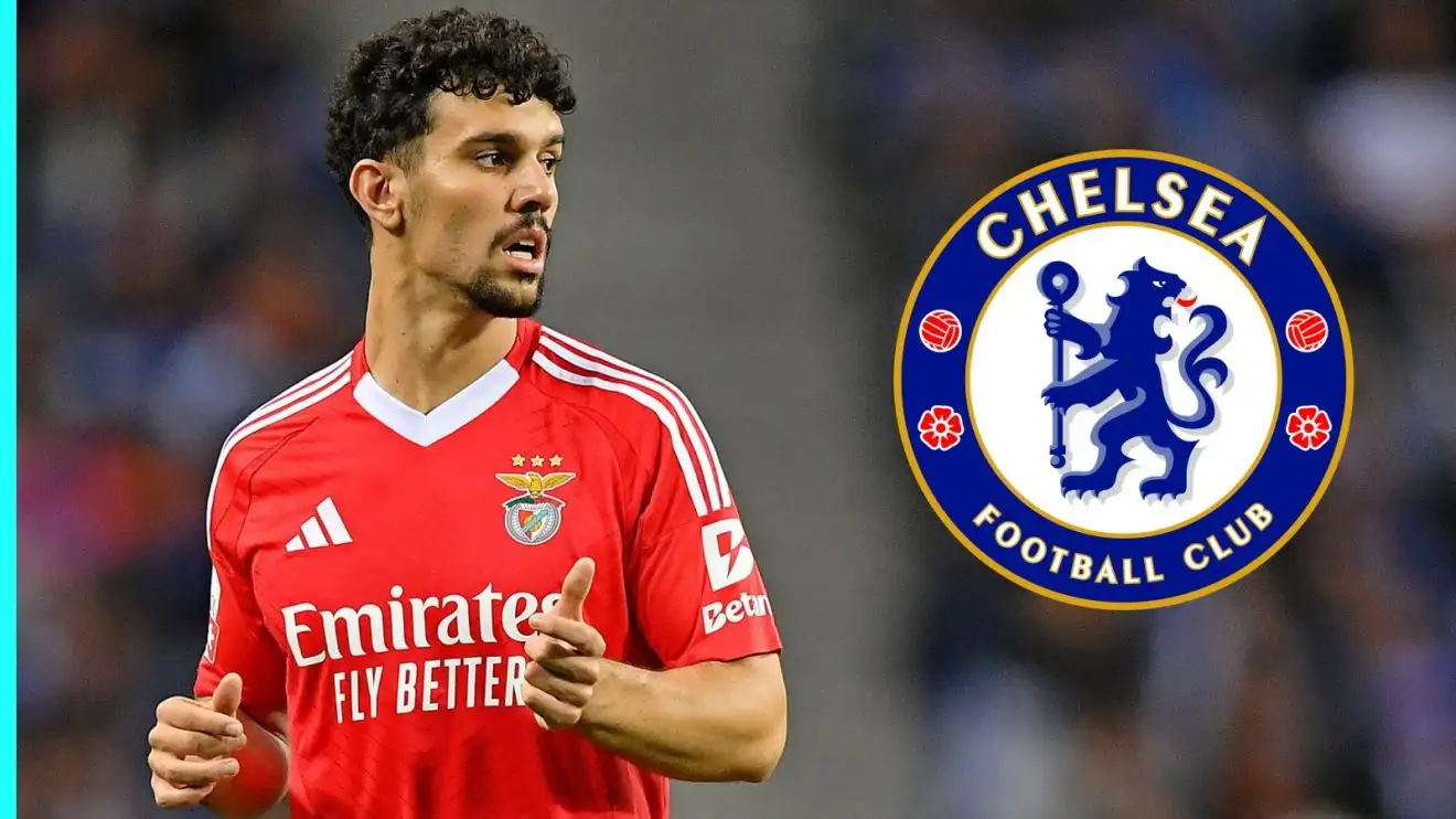 Chelsea: Enzo Maresca ‘prepares attack’ for highly-rated Benfica defender 1 Benfica defender Tomas Araujo and also the Chelsea badge