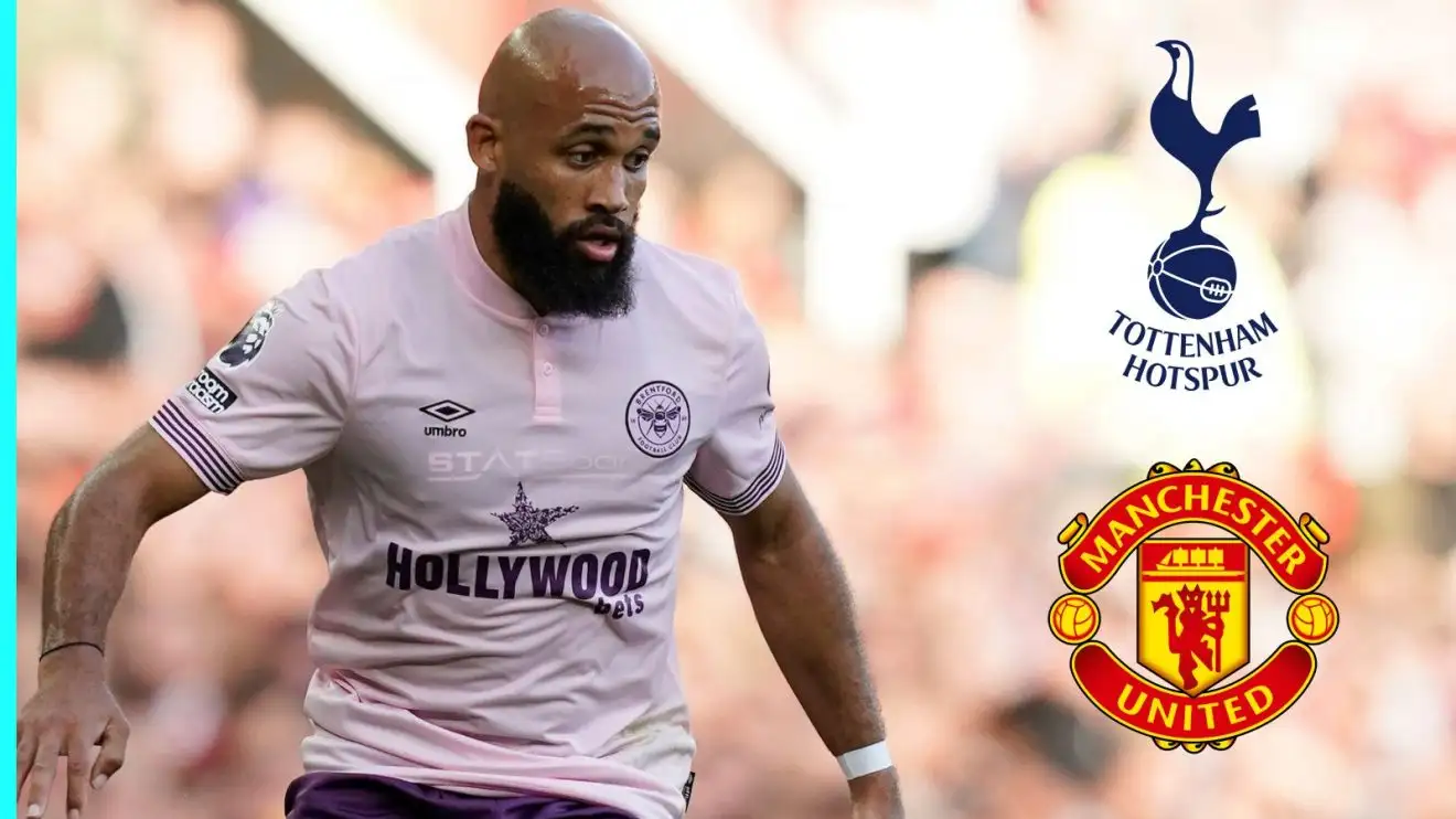 Mbeumo deals Man Utd huge blow with Spurs U-turn for two reasons 1 Bryan Mbeumo doning the Spurs and also Man Utd badges