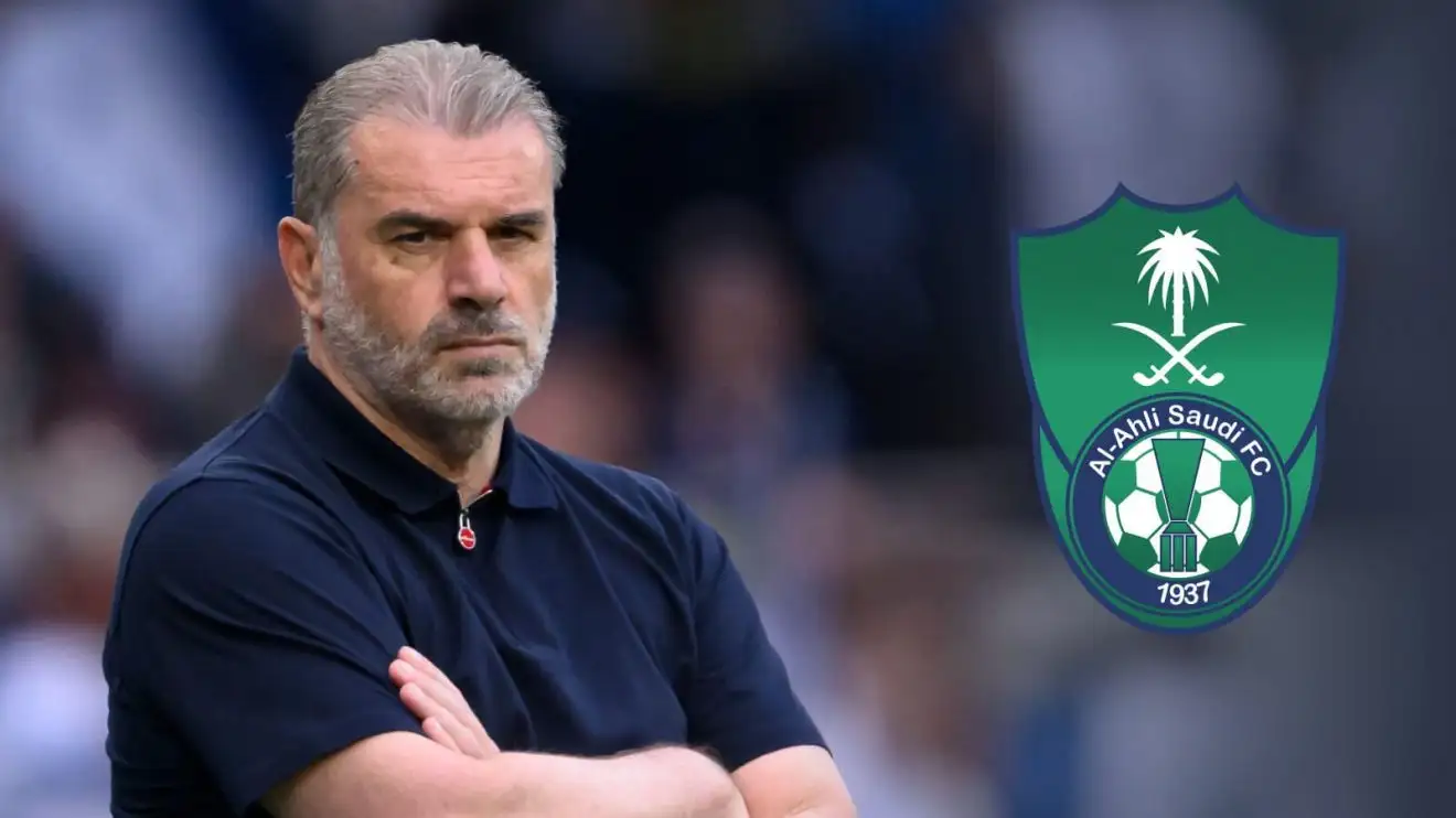 Ange Postecoglou swift managerial return 'moving quickly' 1 Ange Postecoglou with the Al Ahli badge