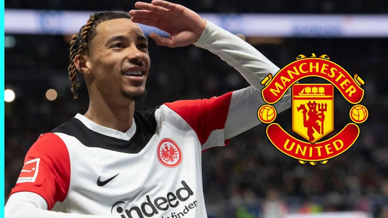 Man Utd make 'direct contact' to sign 22-goal striker as INEOS move ahead of Liverpool amid key advantage 1 Hugo Ekitike through the Manchester Joined badge