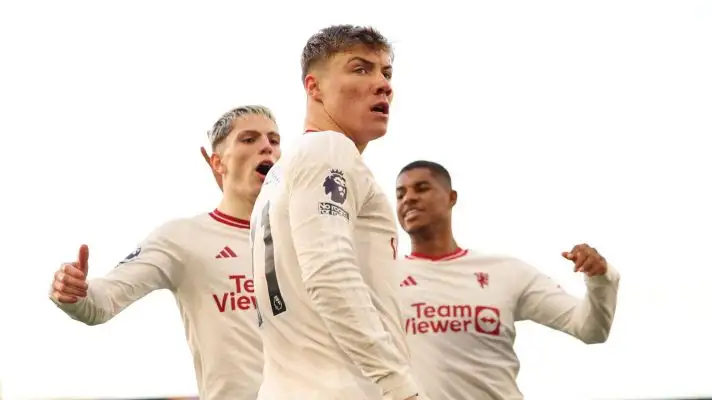 Manchester United striker Rasmus Hojlund