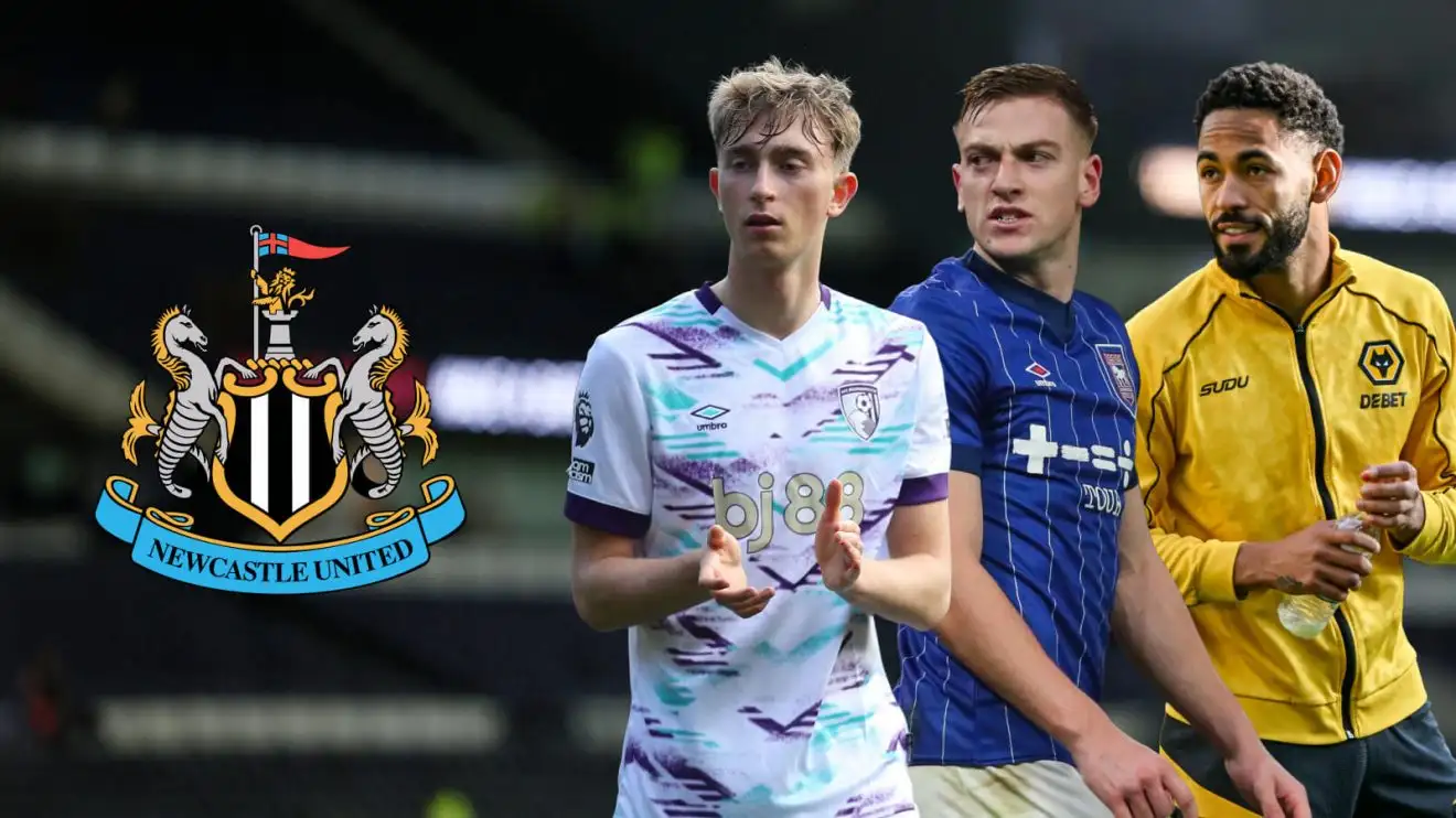 Newcastle transfer inertia sets in as PSR 'solely to blame' 1 Dean Huijsen, Liam Delap and Matheus Cunha using Newcastle badge.