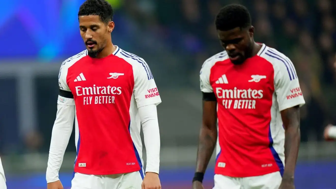 Arsenal star 'informs' Arteta 'he will leave' over 'wage demands' 1 Medley players William Saliba and also Thomas Partey hefty appearances dejected after a loss