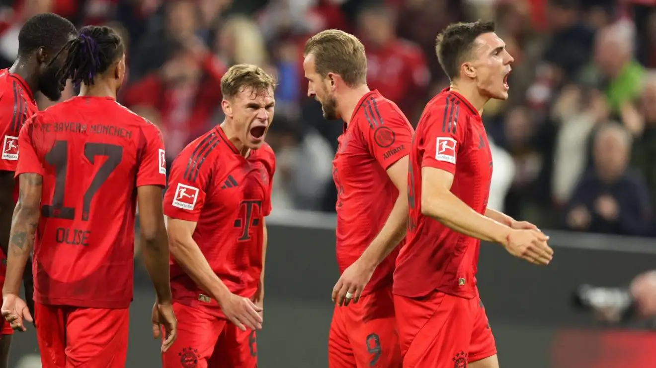 Bayern Munich's Joao Palhina has spoken out amid Arsenal transfer interest 1 Toolbox-fastened midfielder Joao Palhinha celebrates with his Bayern junior-colleagues