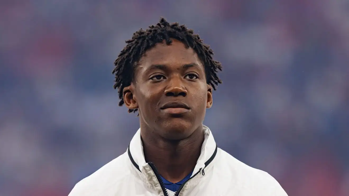 Manchester United midfielder Kobbie Mainoo