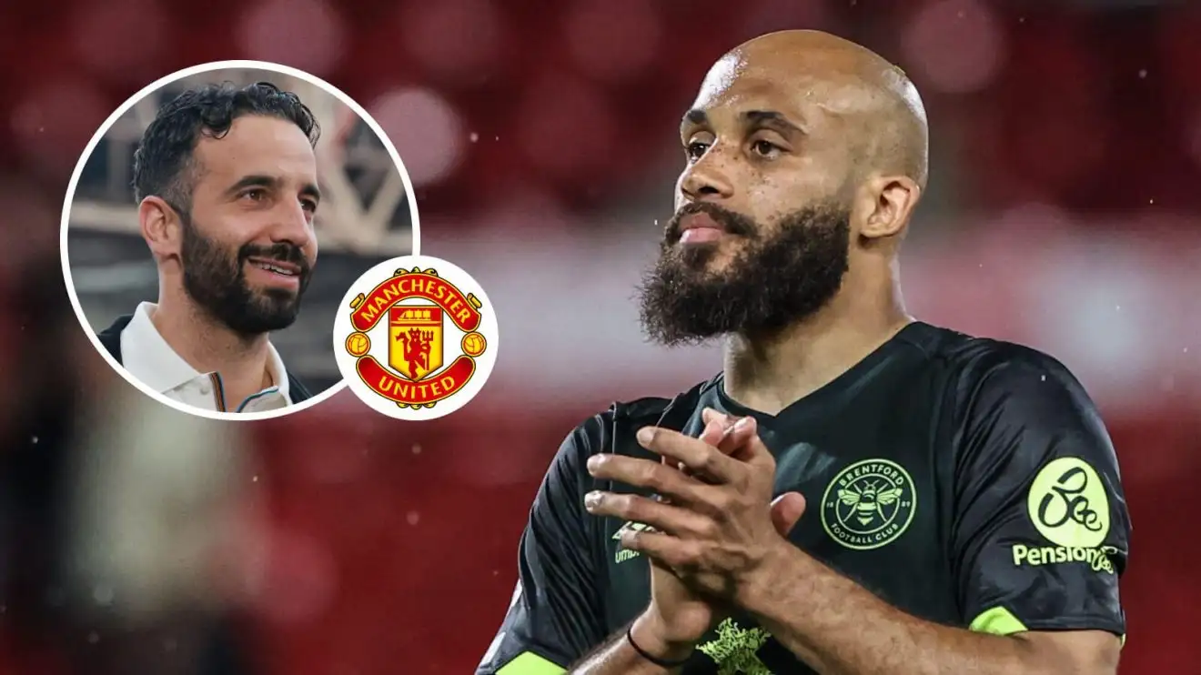 Mbeumo to Man Utd: When is a U-turn not a U-turn? 1 Guy Utd badge, Ruben Amorim and Bryan Mbeumo