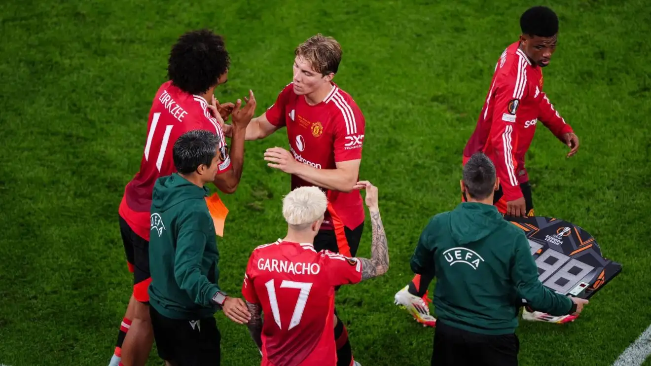 Man Utd 'transfer list' trio, including £38m-rated flop Hojlund 1 Male Utd players throughout the Europa League last