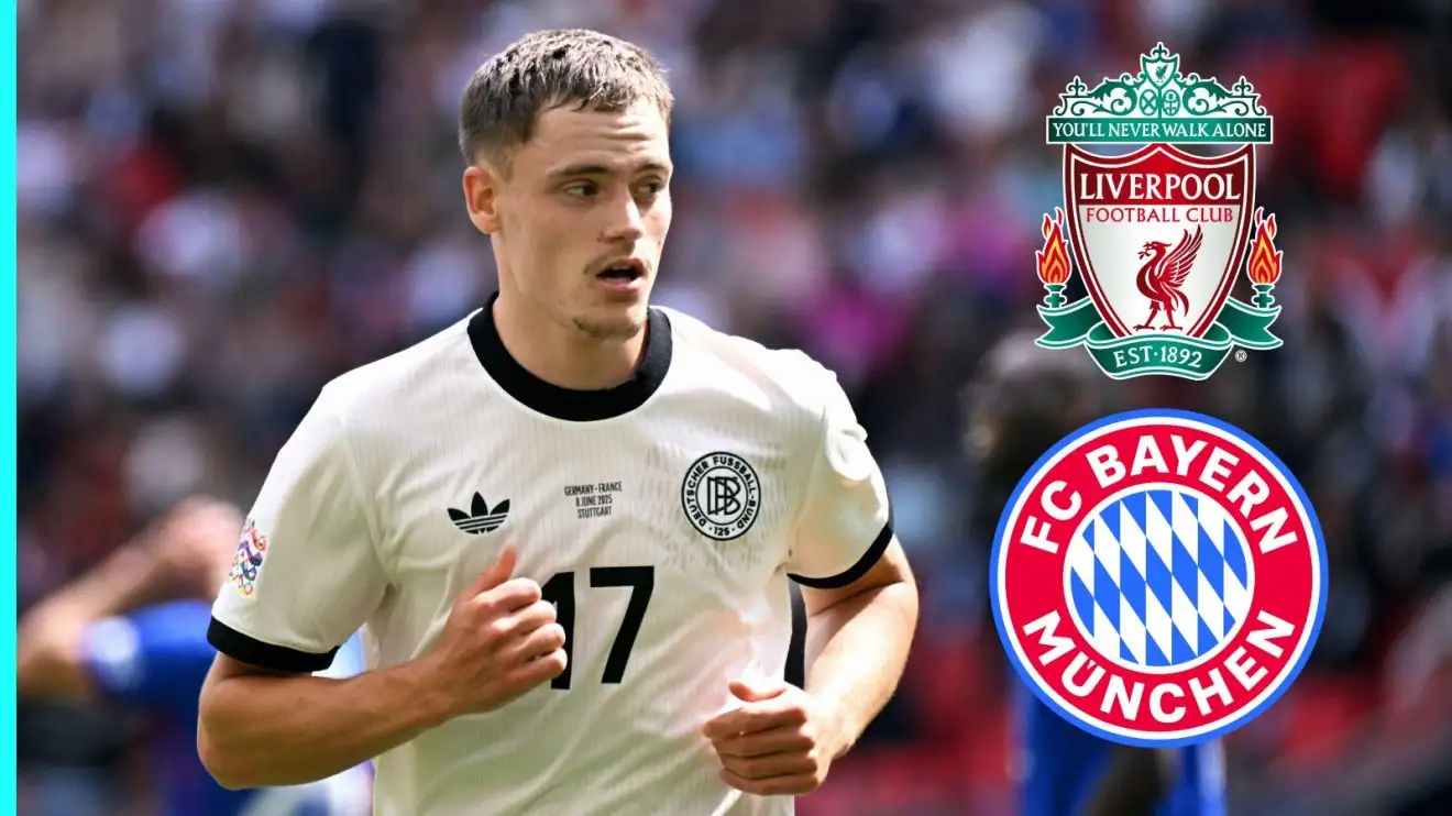 Florian Wirtz's father reveals why Germany star chose Liverpool over Bayern Munich 1 Florian Wirtz using the Liverpool and also Bayern badge